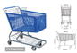 пластиковая вагонетка, корзина супермаркета с колесами, пластиковыми корзинами вагонетки покупок поставщик