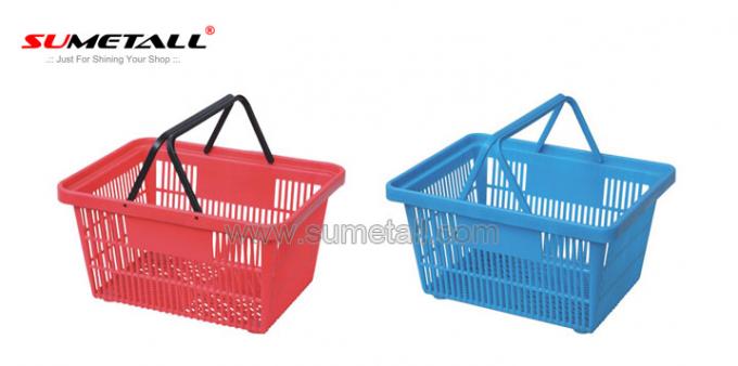 голубая корзина для товаров супермаркета 25L